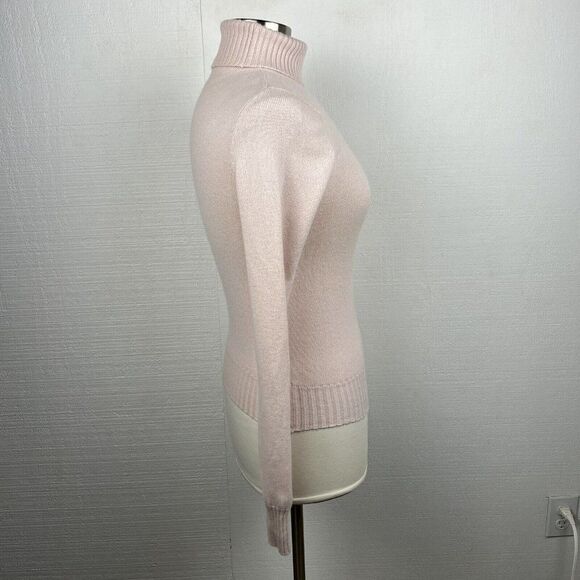 Corgi Knitwear M Womens Light Pink Turtleneck Sweater Cashmere Jumper Soft - Picture 2 of 7